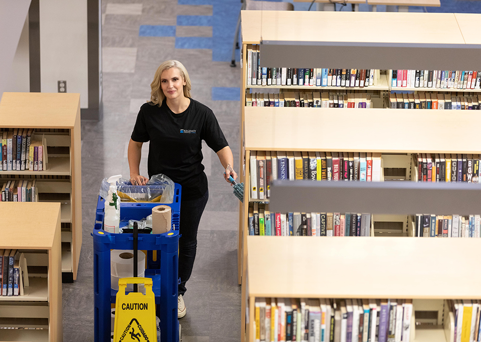 Janitorial career - cleaning library